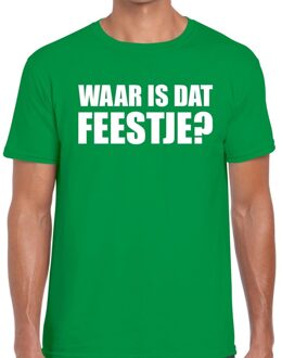 Bellatio Decorations Waar is dat feestje heren T-shirt groen 2XL