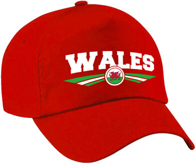 Bellatio Decorations Wales landen pet / baseball cap rood voor kinderen - Verkleedhoofddeksels