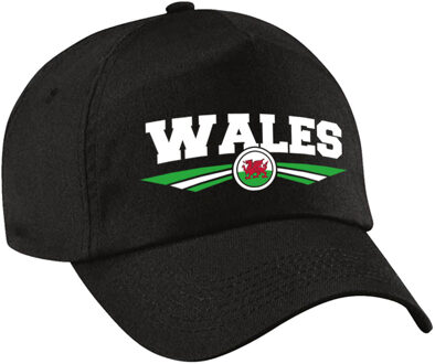 Bellatio Decorations Wales landen pet / baseball cap zwart volwassenen