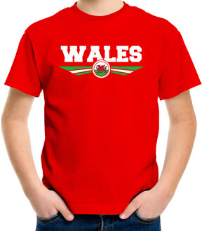 Bellatio Decorations Wales landen t-shirt rood kids - Wales landen shirt / kleding - EK / WK / Olympische spelen outfit L (146-152)