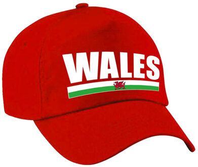 Bellatio Decorations Wales supporter pet / cap Verenigd Koninkrijk rood volwassenen