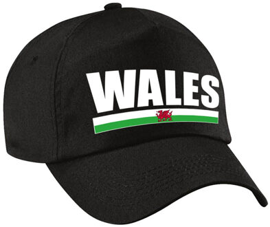 Bellatio Decorations Wales supporter pet / cap Verenigd Koninkrijk zwart volwassenen