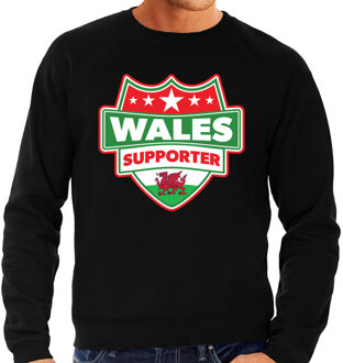 Bellatio Decorations Wales supporter schild sweater zwart voor heren - Wales landen sweater / kleding - EK / WK / Olympische spelen outfit 2XL