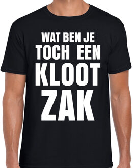 Bellatio Decorations Wat ben je toch een klootzak fun tekst t-shirt zwart heren