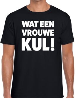 Bellatio Decorations Wat een vrouwe kul heren t-shirt zwart 2XL