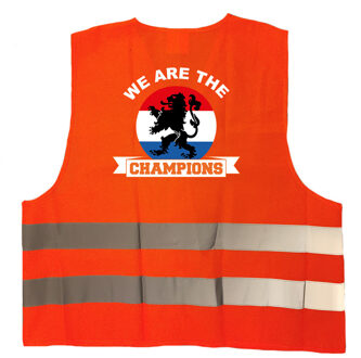 Bellatio Decorations We are the champions hesje reflecterend EK / WK / Holland supporter kleding volwassenen - Feestshirts Oranje