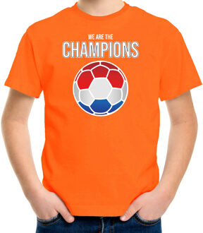 Bellatio Decorations We are the champions Holland / Nederland supporter shirt / kleding voor kinderen L (146-152) - Feestshirts Oranje