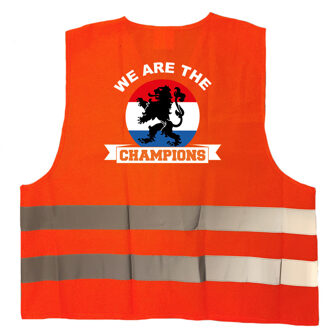 Bellatio Decorations We are the champions oranje veiligheidshesje EK / WK supporter outfit voor volwassenen