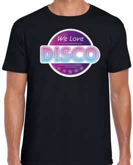 Bellatio Decorations We love disco feest t-shirt zwart voor heren 2XL