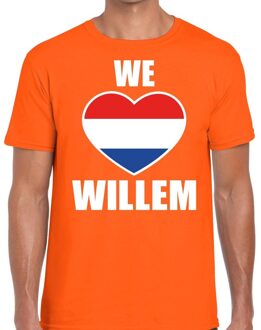 Bellatio Decorations We Love Willem t-shirt oranje heren 2XL - Feestshirts