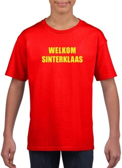 Bellatio Decorations Welkom Sinterklaas rood T-shirt voor kinderen