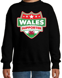 Bellatio Decorations Welsh / Wales schild supporter sweater zwart voor kinderen 12-13 jaar (152/164)