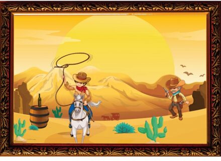 Bellatio Decorations Western thema poster - Feestposters Multikleur