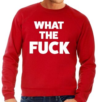 Bellatio Decorations What the Fuck tekst sweater rood XL