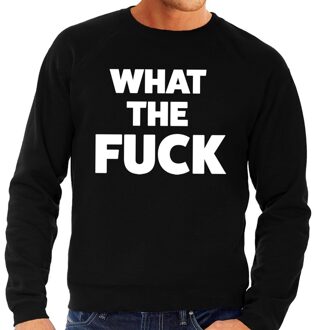 Bellatio Decorations What the Fuck tekst sweater zwart voor heren 2XL