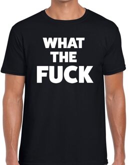 Bellatio Decorations What the Fuck tekst t-shirt zwart heren XL