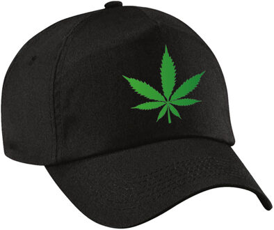 Bellatio Decorations Wiet blaadje fun pet zwart voor volwassenen