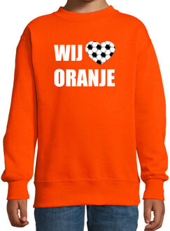 Bellatio Decorations Wij houden van oranje oranje sweater / trui Holland / Nederland supporter EK/ WK voor kinderen 106/116 (5-6 jaar)