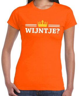 Bellatio Decorations Wijntje shirt oranje dames 2XL - Feestshirts