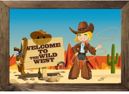 Bellatio Decorations Wilde westen poster 59 x 42 cm