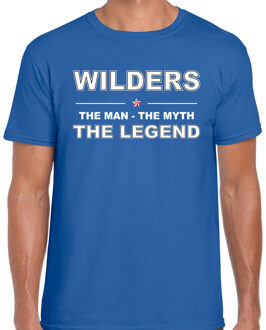 Bellatio Decorations Wilders naam t-shirt the man - the myth - the legend - blauw - voor heren
