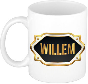 Bellatio Decorations Willem naam / voornaam kado beker / mok met embleem - Naam mokken Multikleur