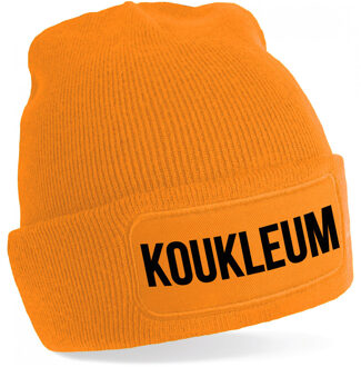 Bellatio Decorations Wintermuts - KOUKLEUM - unisex - one size - oranje - damesmuts - herenmuts