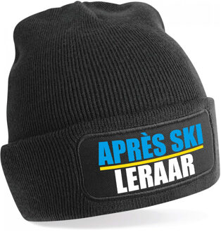 Bellatio Decorations Wintersport muts - Apres Ski leraar - zwart - one size - unisex - Apres ski beanie