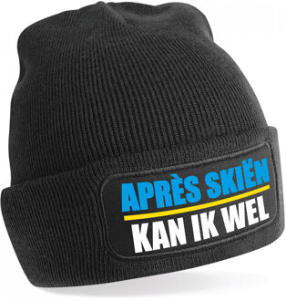 Bellatio Decorations wintersport muts - Apres Skien - zwart - one size - unisex - Apres ski beanie One size