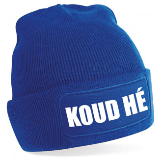 Bellatio Decorations Wintersport muts - koud he - blauw - one size - unisex - Apres ski beanie