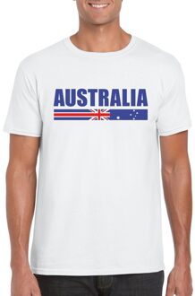 Bellatio Decorations Wit Australie supporter t-shirt voor heren