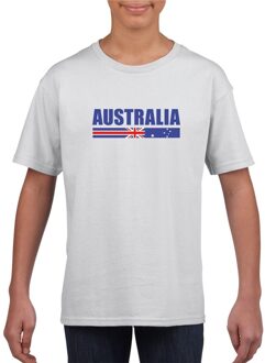 Bellatio Decorations Wit Australie supporter t-shirt voor kinderen L (146-152)