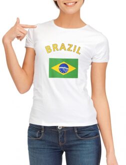 Bellatio Decorations Wit dames t-shirt brazilie l