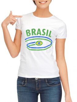 Bellatio Decorations Wit dames t-shirt brazilie s