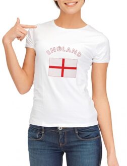 Bellatio Decorations Wit dames t-shirt engeland l