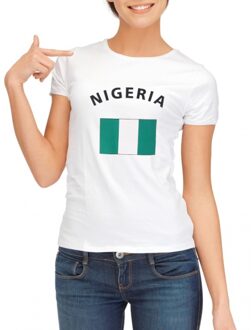 Bellatio Decorations Wit dames t-shirt nigeria l