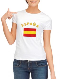 Bellatio Decorations Wit dames t-shirt spanje l