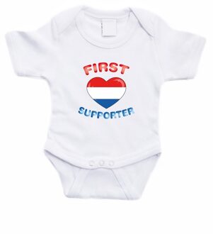 Bellatio Decorations Wit First Nederland supporter rompertje baby - Babykleding 56 (1-2 maanden)