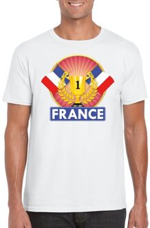 Bellatio Decorations Wit Frankrijk supporter kampioen shirt heren