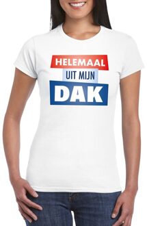 Bellatio Decorations Wit Helemaal uit mijn dak t-shirt voor dames - Party t-shirts 2XL