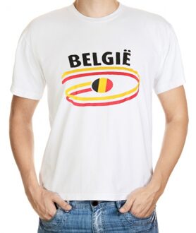 Bellatio Decorations Wit heren t-shirt belgie 2xl