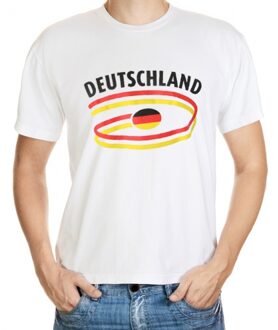 Bellatio Decorations Wit heren t-shirt duitsland 2xl