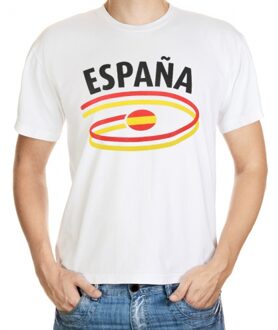 Bellatio Decorations Wit heren t-shirt spanje 2xl