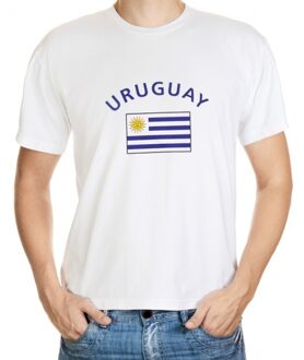 Bellatio Decorations Wit heren t-shirt uruguay 2xl