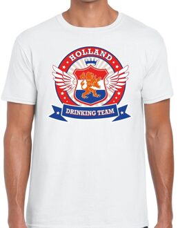 Bellatio Decorations Wit Holland drinking team rwb t-shirt heren