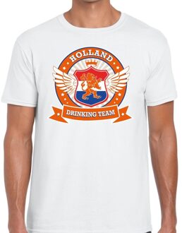 Bellatio Decorations Wit Holland drinking team t-shirt heren