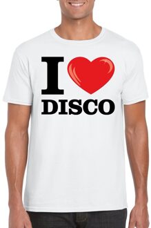 Bellatio Decorations Wit I love disco t-shirt heren 2XL - Feestshirts