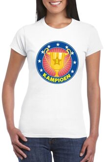 Bellatio Decorations Wit kampioen shirt voor dames L