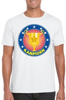 Bellatio Decorations Wit kampioen shirt voor heren 2XL