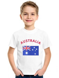 Bellatio Decorations Wit kinder t-shirt australie l (146-152)